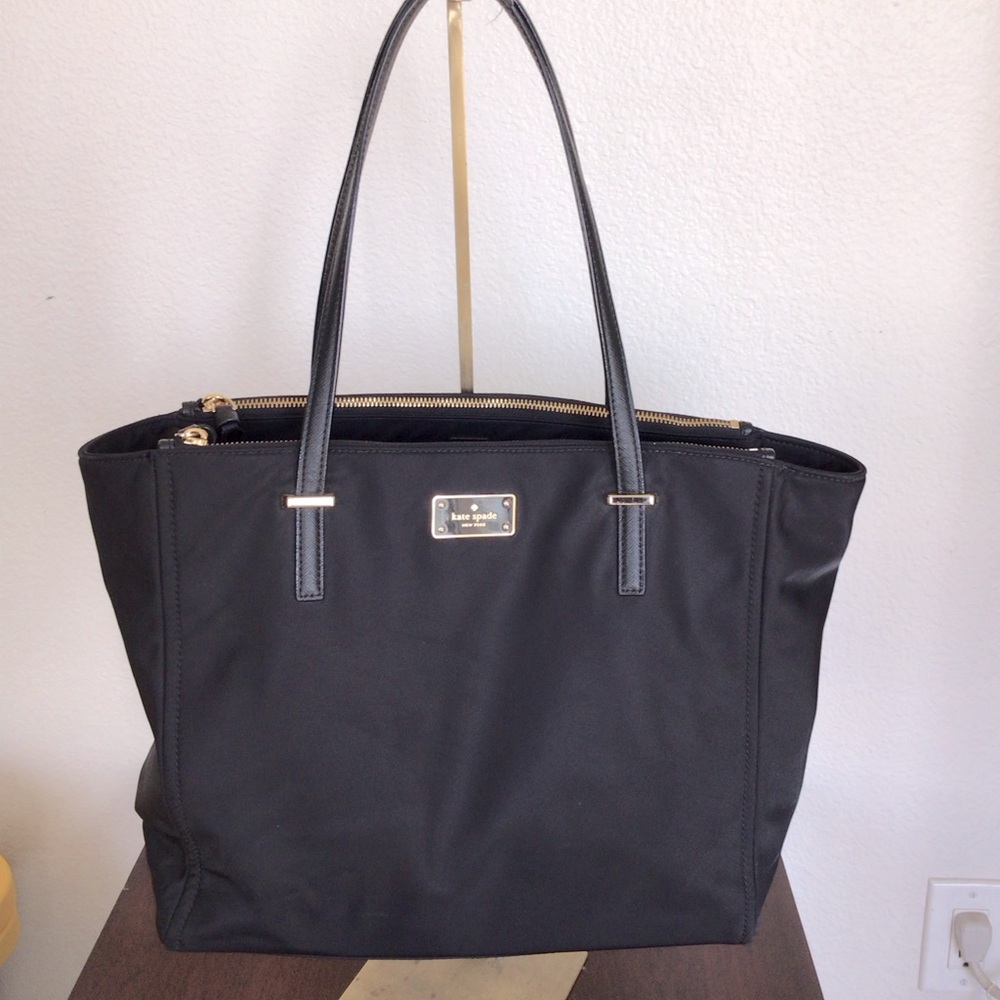 Kate Spade Black Nylon Wilson Road Talya Tote Bag